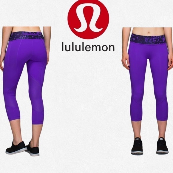 lululemon athletica Pants - LULULEMON Pace Rival Crop Iris Flower Floral